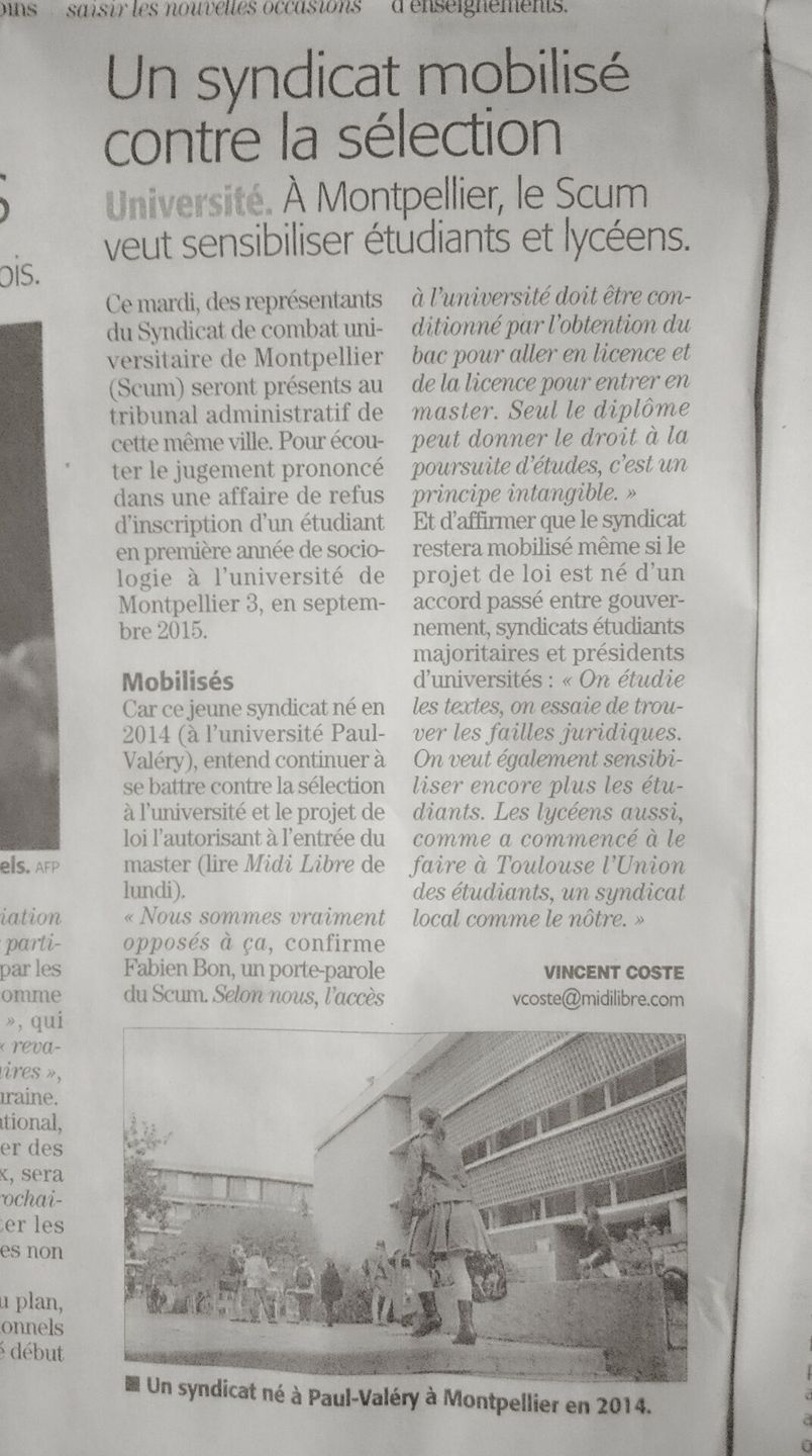 journal "Midi Libre" du mardi 6 décembre