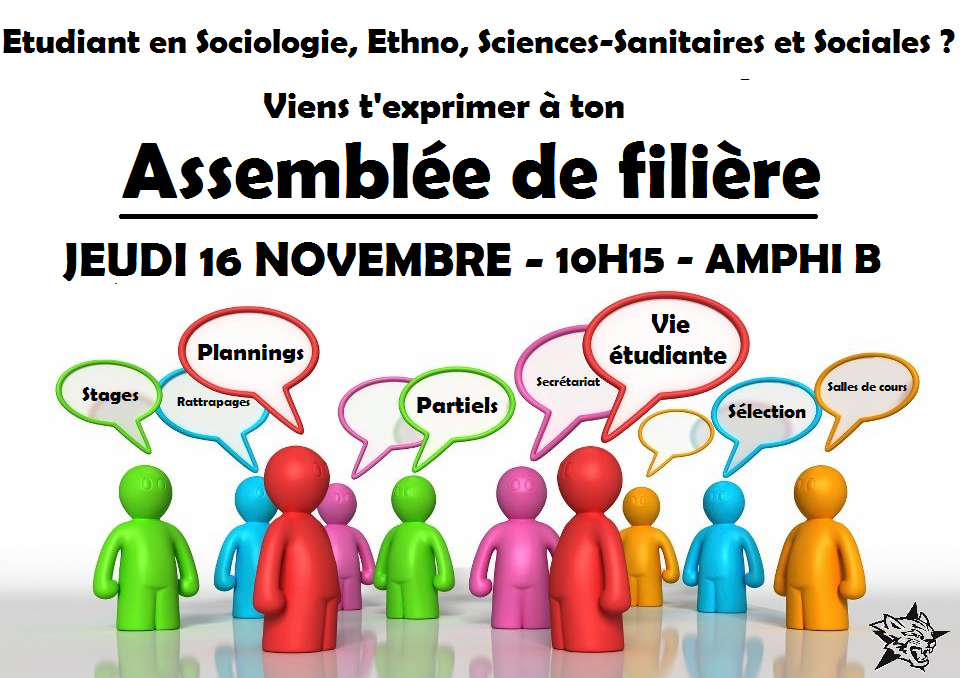 Sociologie/ethnologie/sciences-sanitaires et sociales : JEUDI 16 NOVEMBRE, 10H15, AMPHI B