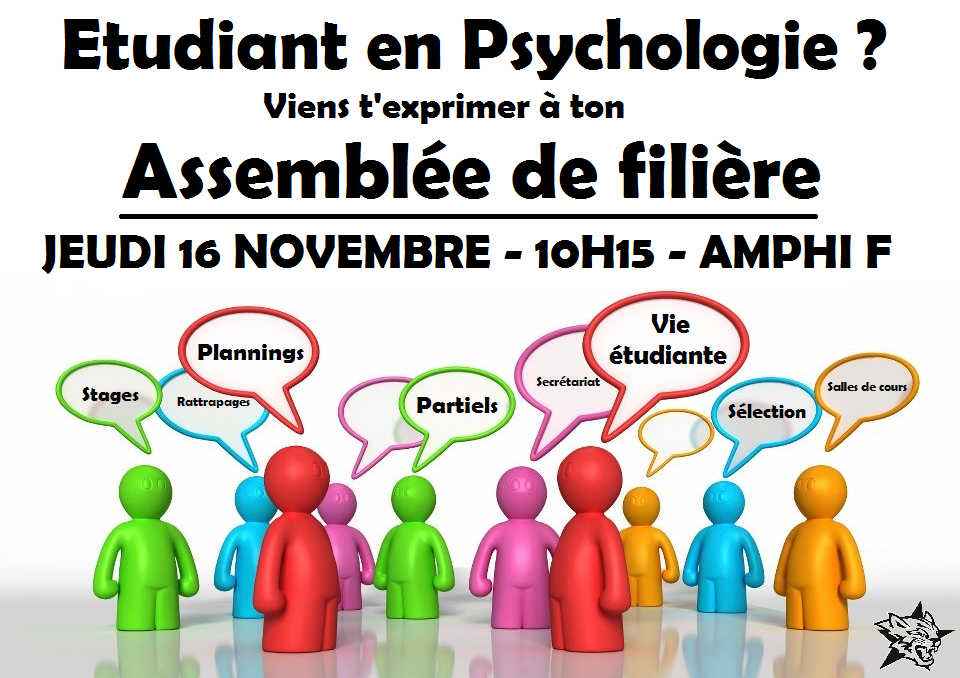 Psychologie, JEUDI 16 NOVEMBRE, 10H15, AMPHI F